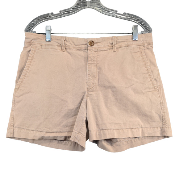 Banana Republic Womens Chino Shorts Tan Size 8 Slash Pockets - Picture 1 of 10